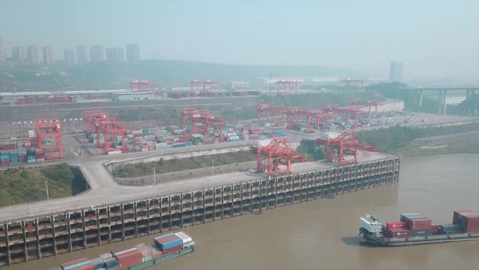 重庆港口航拍
