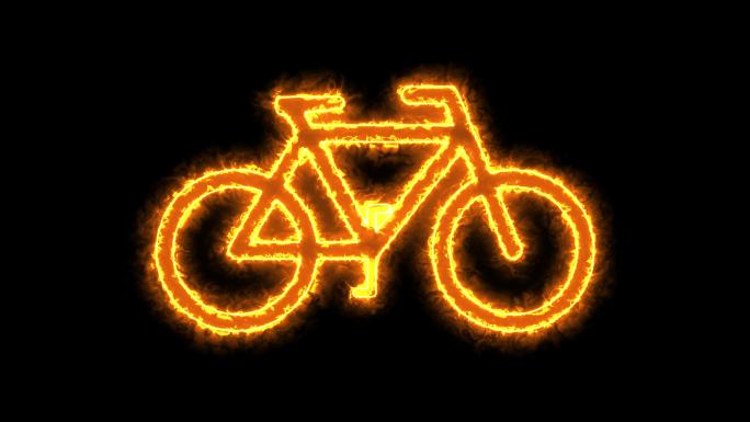 4K火焰光电描画自行车通道视频
