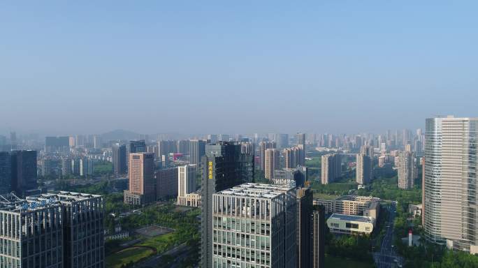 高楼大厦杭州城市航拍