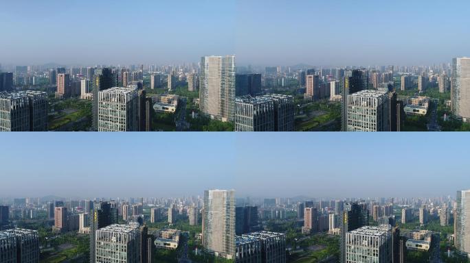 高楼大厦杭州城市航拍