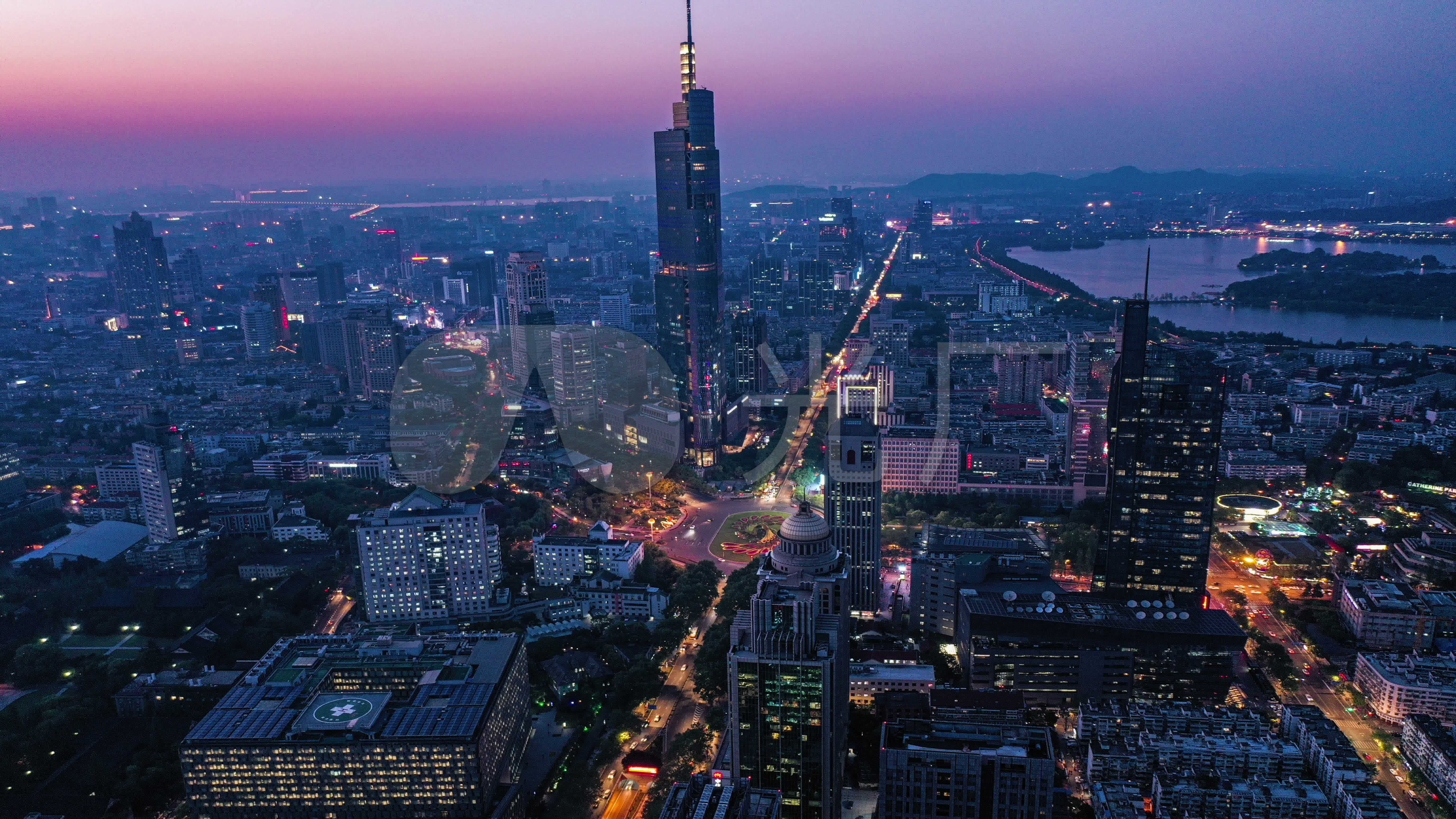 南京夜景航拍延时_6144X3456_高清视频素材下载(编号:4562060)_实拍视频_光厂(VJ师网) www.vjshi.com