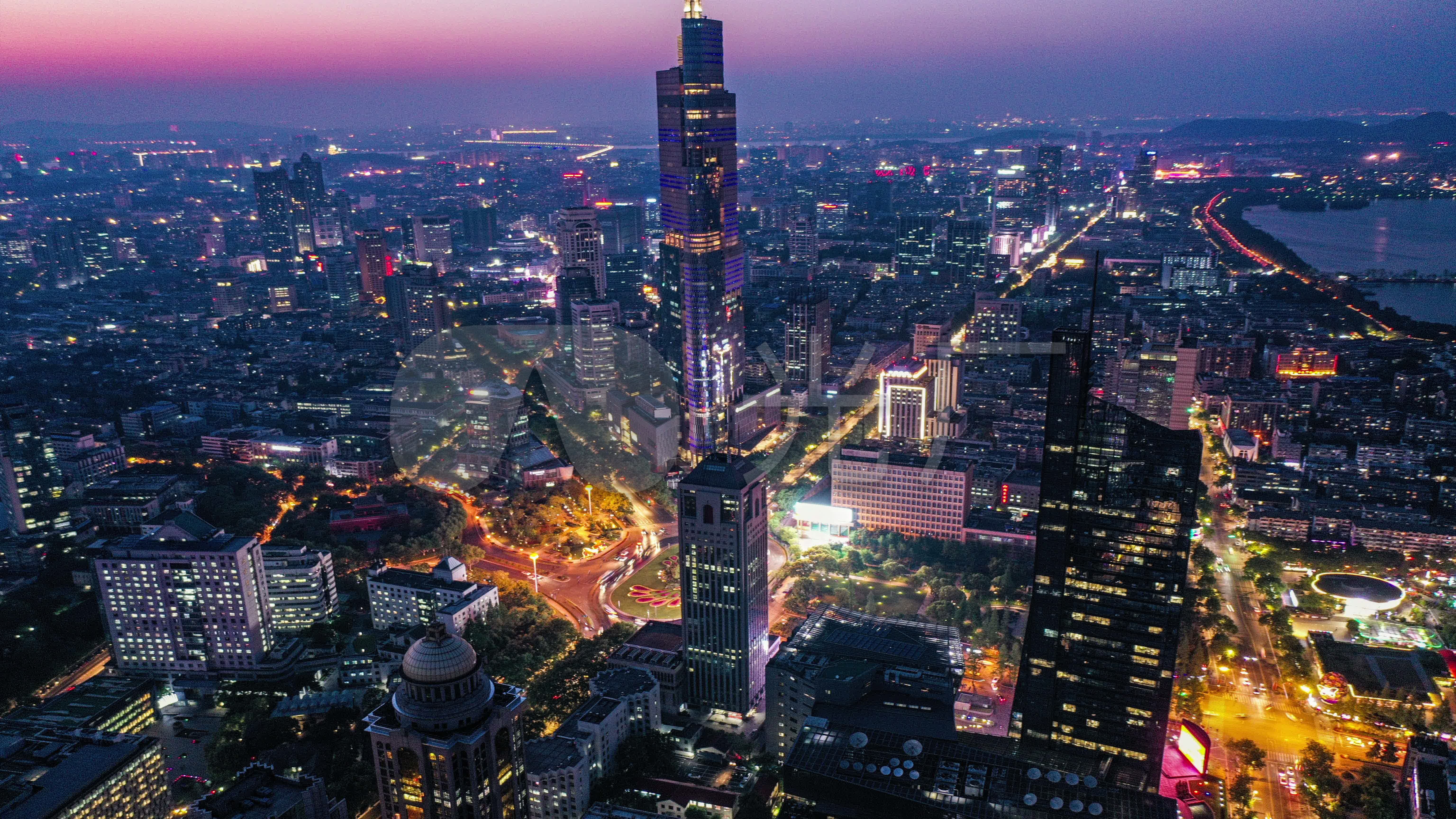 南京夜景航拍延时_6144X3456_高清视频素材下载(编号:4562060)_实拍视频_光厂(VJ师网) www.vjshi.com