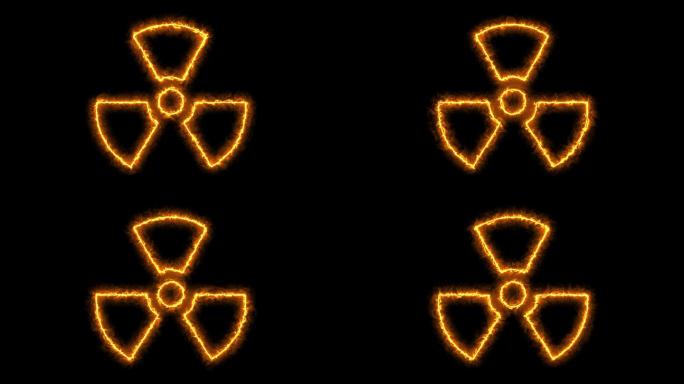 4K火焰光电描画放射性符号通道视频
