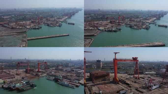 4K-原素材-天津港口航拍