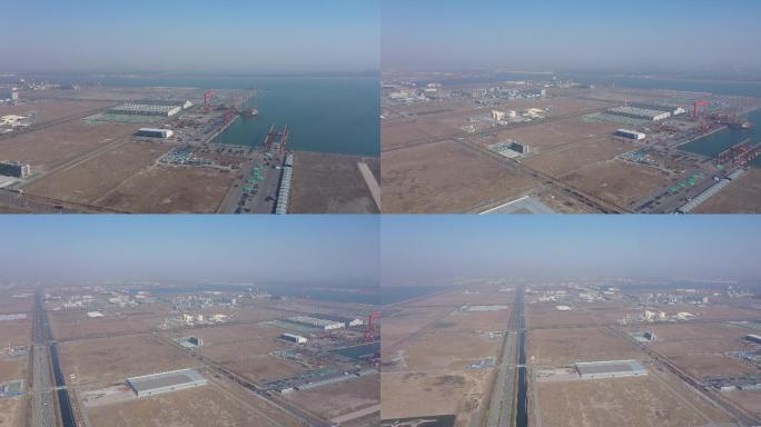 4K-原素材-天津塘沽码头新港