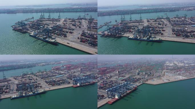 4K-原素材-天津滨海新区港口