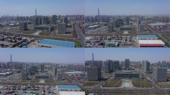 4K-原素材-天津北疆海事局航拍