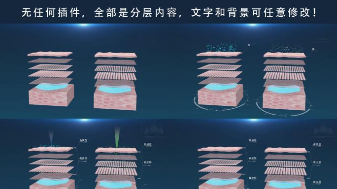 【无插件】成分渗入皮肤效果对比