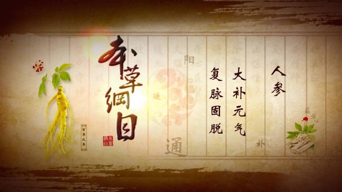 【原创】本草纲目人参介绍说明落版