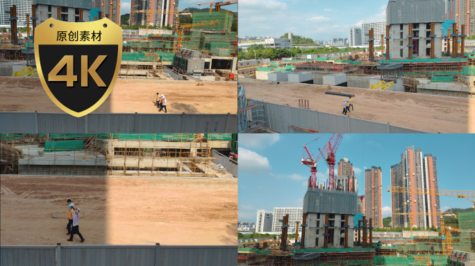 原创建设者工地开工复工