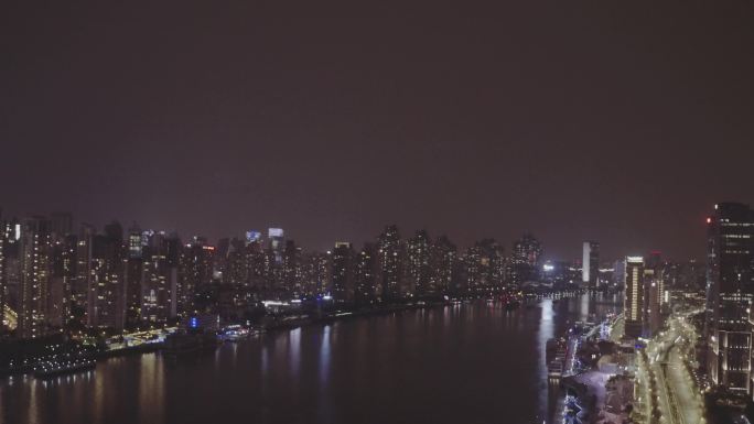 4K航拍夜景外滩