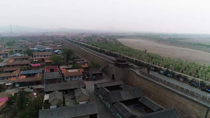 张家口鸡鸣驿古城墙遗址航拍