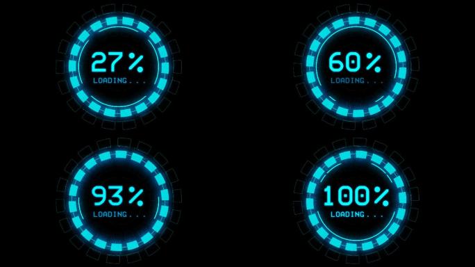 高科技百分比进度条加载通道视频四