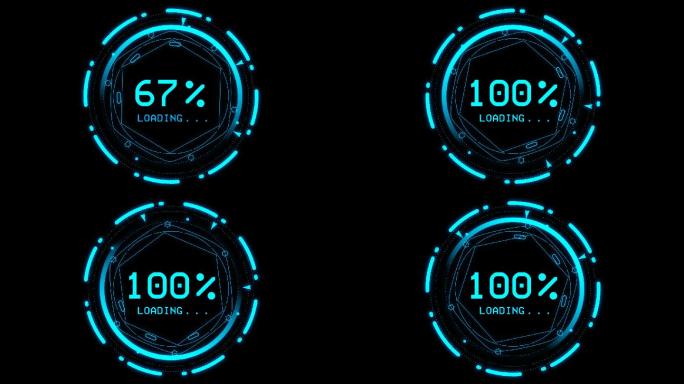 高科技百分比进度条加载通道视频十九