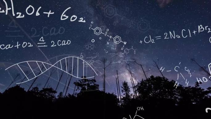 星空化学式数学公式创意视频