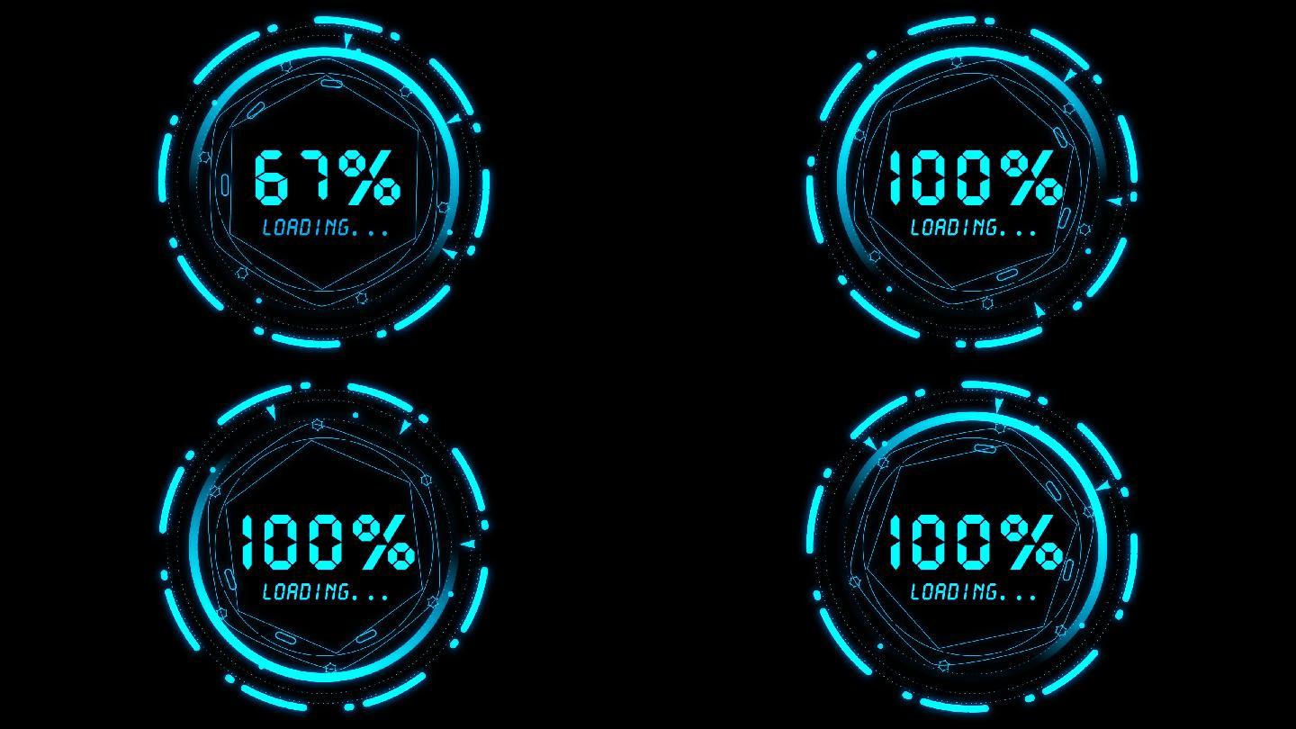 高科技百分比进度条加载通道视频二十