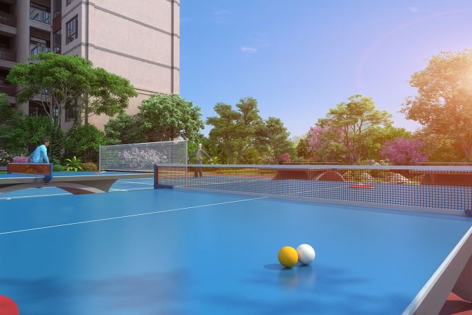 乒乓球羽毛球网球场活动运动区