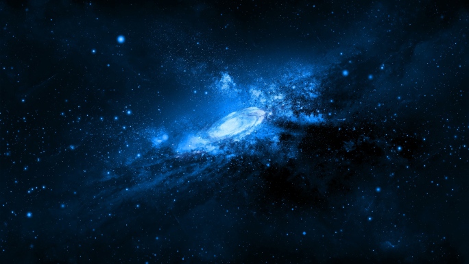 【4K宇宙背景】蓝色爆炸星云星际毁灭战争