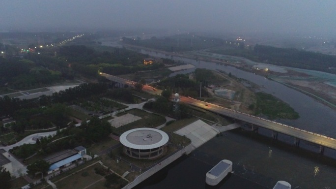 2020北京旅游景点大运河4k航拍素材二