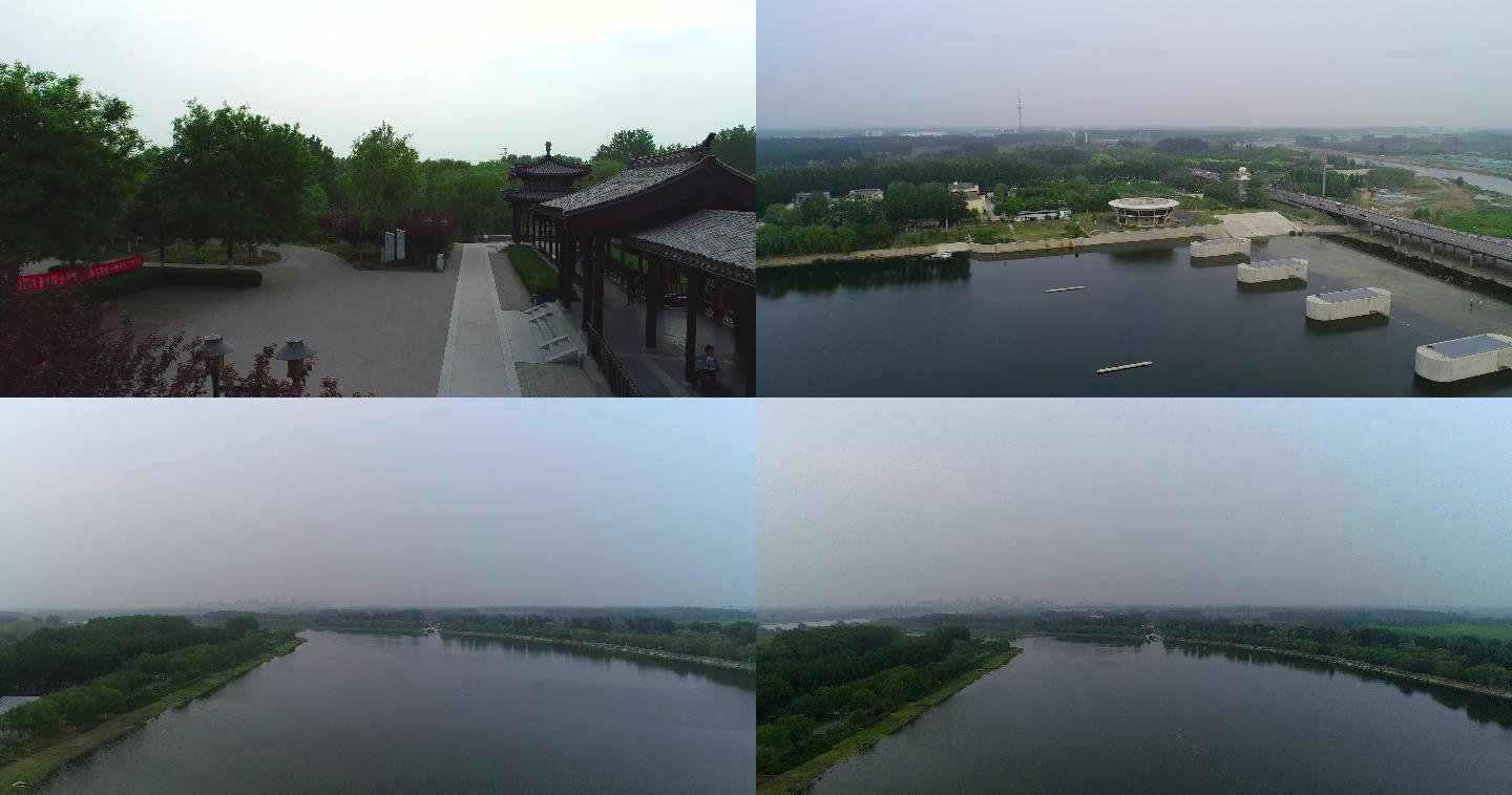 2020北京旅游景点大运河航拍4k素材一