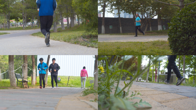【原创】4K清晨公园跑步、健身