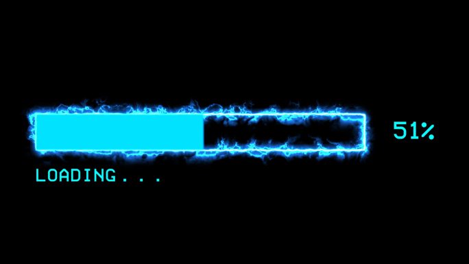 高科技百分比进度条加载框通道视频四