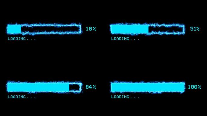 高科技百分比进度条加载框通道视频四