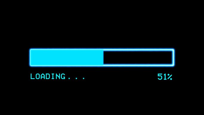 高科技百分比进度条加载框通道视频三
