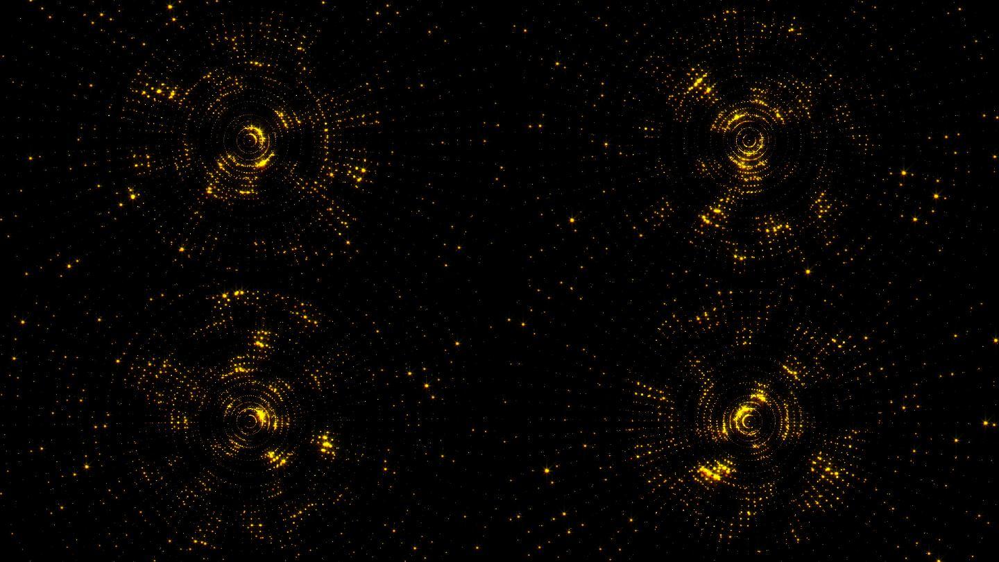 金色粒子圆盘（带透明通道）