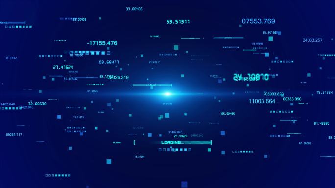 4K科技数字方块信息背景循环