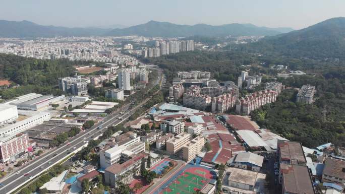 广州市天河区天源路航拍