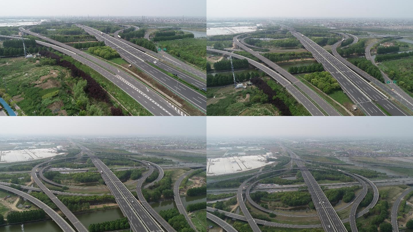 4K原素材-上海临港新城自贸区S2高速