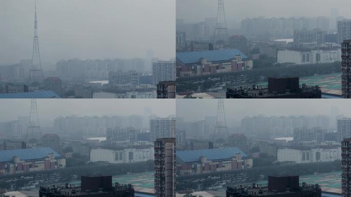 北京污染雾霾灰暗的城市4k【4k原创】