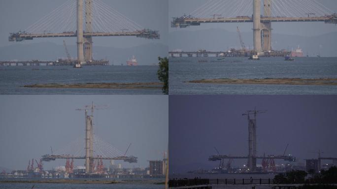 建设中的水东湾大桥