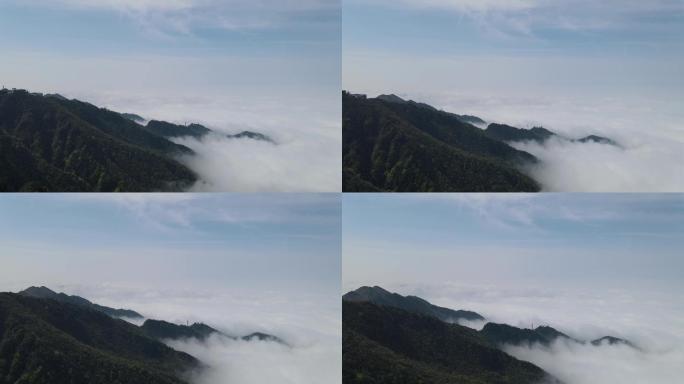 巴山大峡谷罗盘顶观光缆车自然云海
