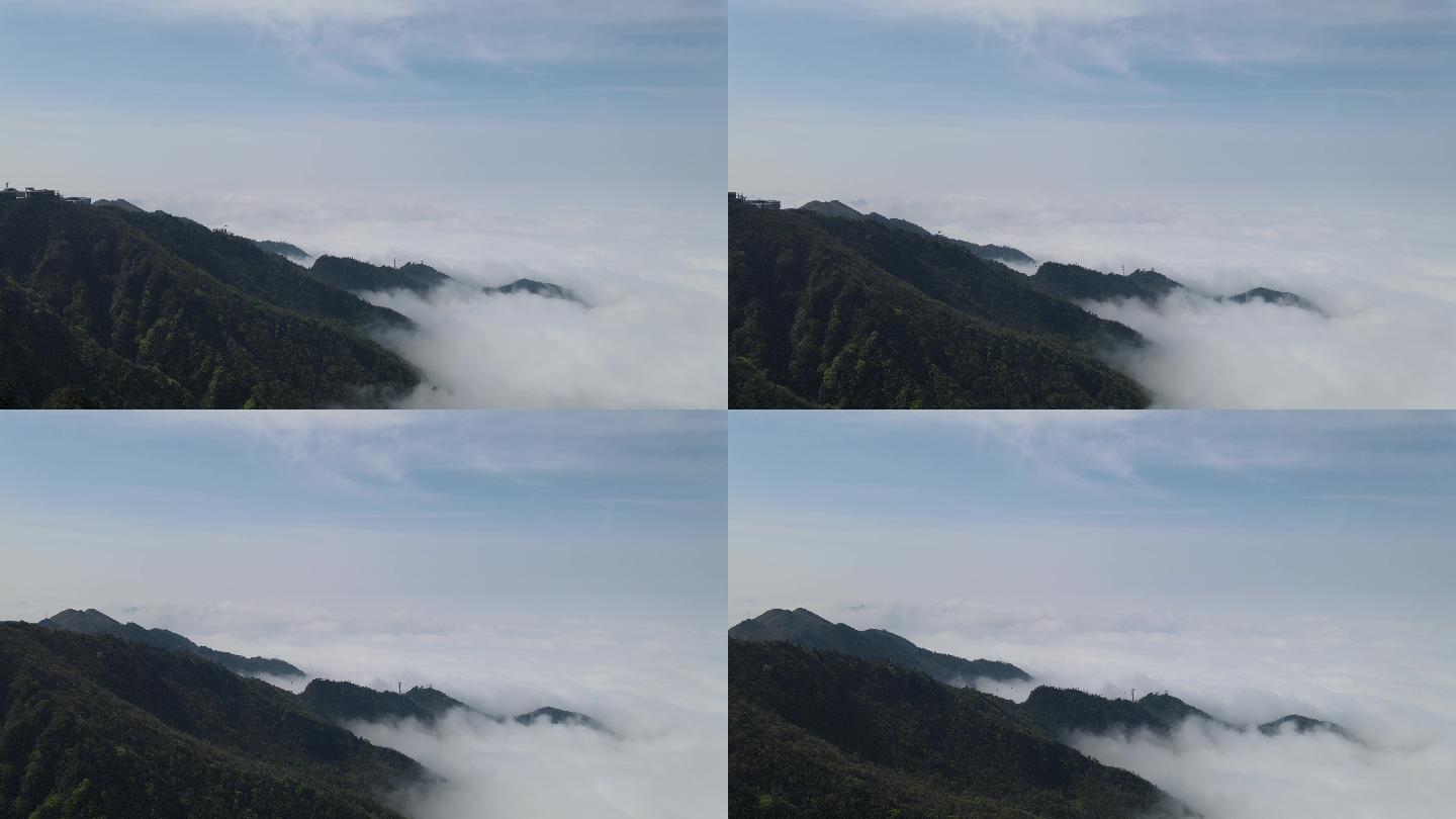 巴山大峡谷罗盘顶观光缆车自然云海