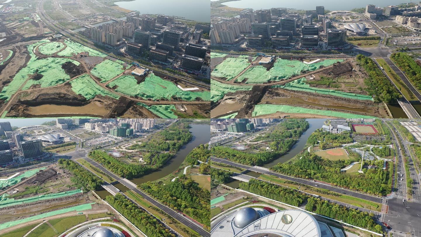 4K原素材-开发建设中的上海临港自贸区