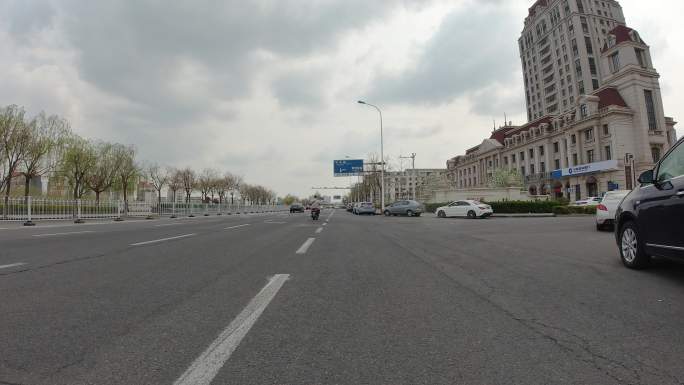 4K-原素材-天津道路街景