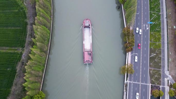 河流追船航拍