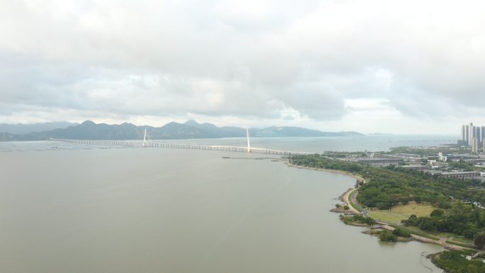 深圳湾公路大桥航拍4K