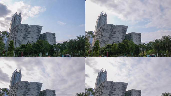4K延时拍摄，广州天河珠江新城广州图书馆