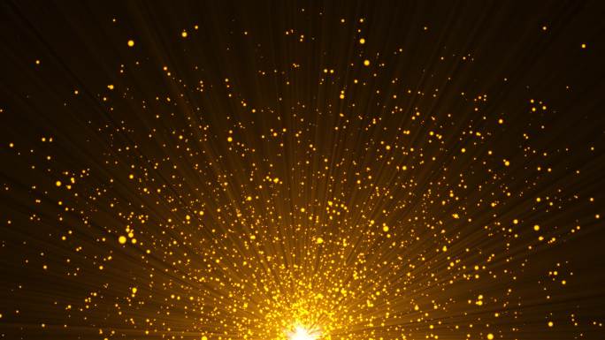 4K金色粒子底部发散光芒视频-无缝循环
