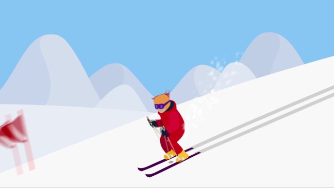 滑雪人物动画