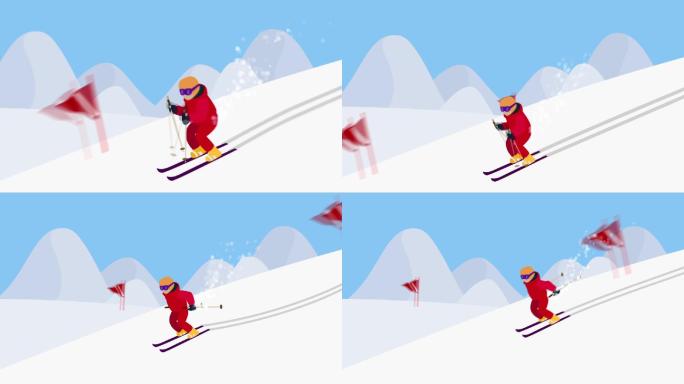 滑雪人物动画
