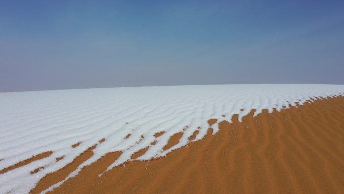 沙漠雪景 雪地