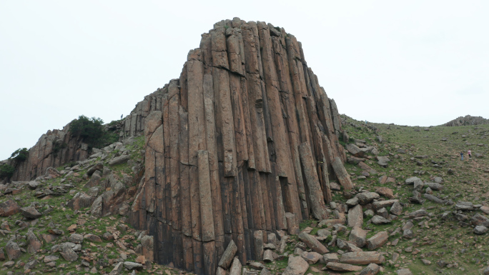 航拍锡林郭勒石条山