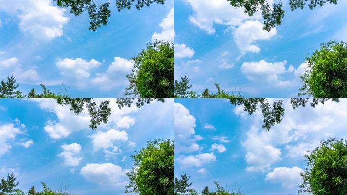 【4K】蓝蓝天空、白云飘飘空镜延时