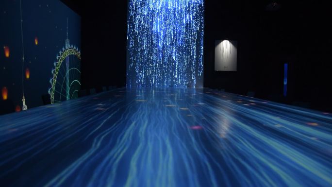 互动展馆沉浸式投影之粒子墙面实拍视频