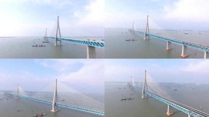 沪通长江大桥航拍2020.5