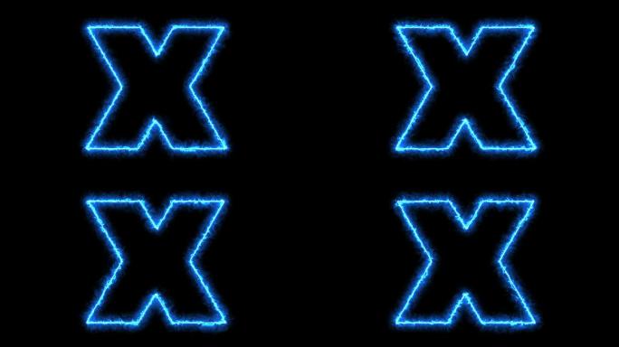 科技蓝色X元素交叉通道视频-无缝循环